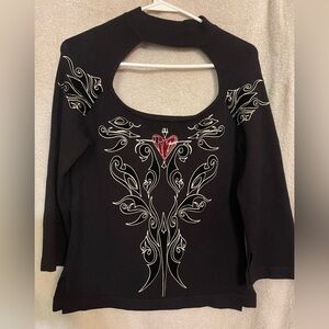 Harley-Davidson Women’s Vintage Black Medium sweater EUC